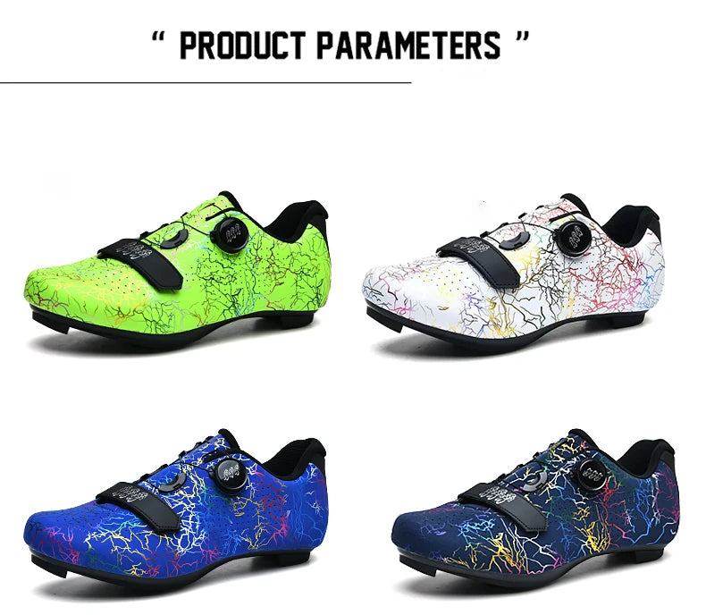 Zapatillas de ciclismo nuevas para hombre con cierre automático para carretera, montaña y exterior; zapatillas deportivas de ciclismo para mujer para spinning indoor