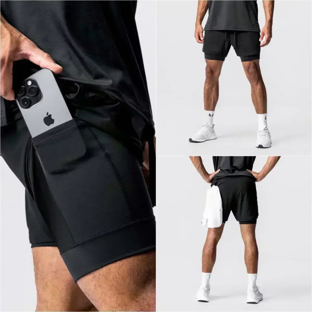 Unisex 2026 Dragon Ball Anime Men's Shorts Sportswear Quick Dry Gym Pants Double-layer 2 in 1 Shorts Y2k Summer New Streetwear