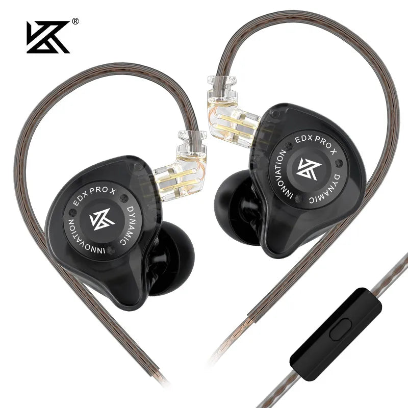 KZ EDX PRO X Wired Earphones HIFI Stereo Bass Earbud Gaming Sport Music Noise Cancelling Headset Detachable Cable