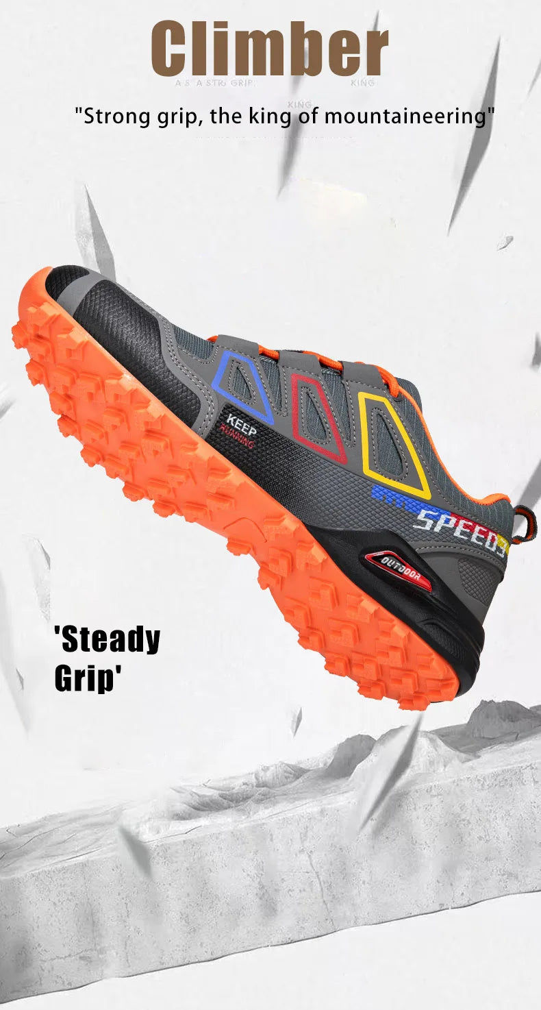 Pánské turistické boty, outdoorové sportovní boty, turistické boty se šněrováním, dámské turistické sportovní boty, protiskluzové lovecké taktické sportovní boty
