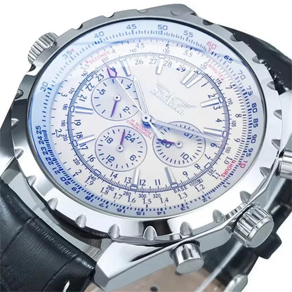 JARAGAR 212 Montre mécanique automatique pour hommes mode affaires luxe calendrier semaine montre pour hommes Premium cadeau Reloj Hombre
