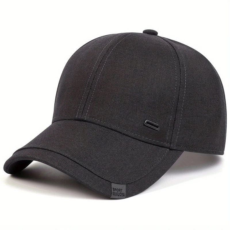 Unisex Square Silver Buckle Label Baseball Caps Spring Autumn Outdoor Adjustable Casual Hats Sunscreen Hat
