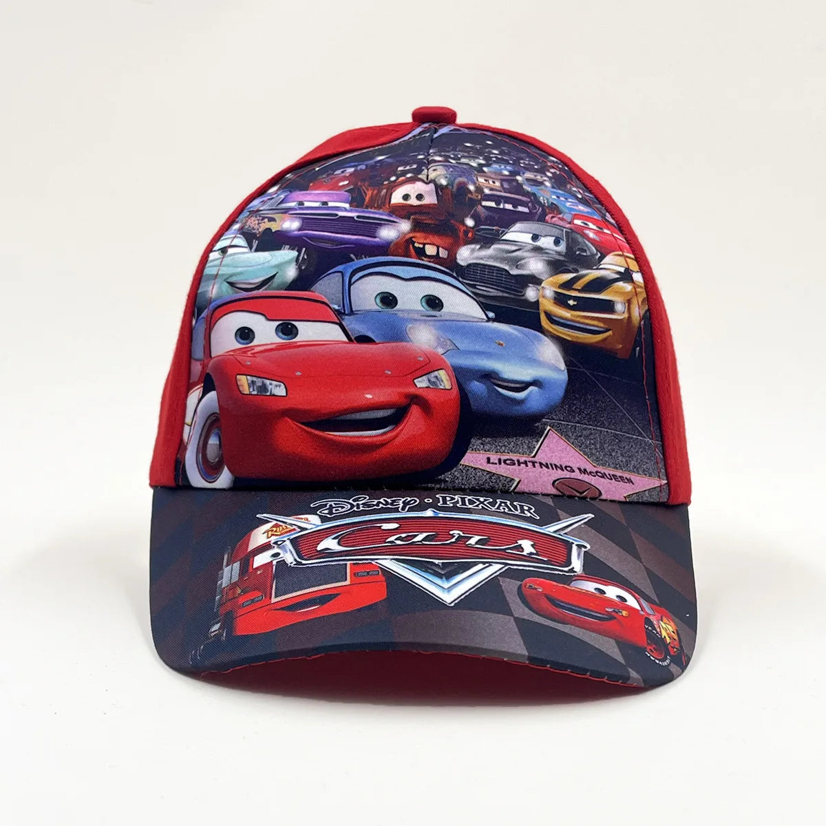 Disney Cars 2 Anime Figure Lightning McQueen Cartoon Baseball Cap Terylene Peaked Cap Kid's Dress Up Sunscreen Headgear Gifts