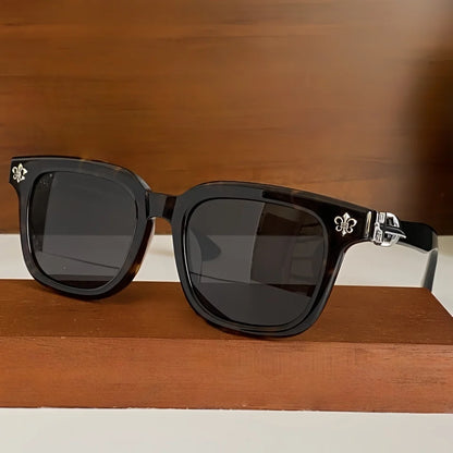 New Men's Fashion Trend Personalized Acetate Sunglasses High Quality Brand Design Retro Luxury UV400 Women's Outdoor Sun Glasses