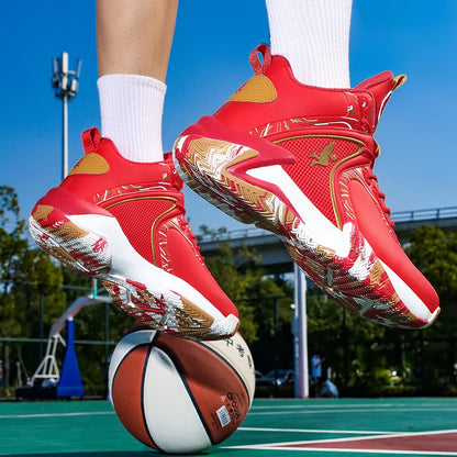 Chaussures de basket-ball pour hommes, respirantes, avec amorti, antidérapantes, résistantes à l'usure, chaussures de course, chaussures de sport pour la salle de sport, baskets de basket-ball pour hommes.
