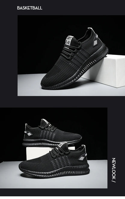 Zapatillas de moda ligeras para hombre, calzado casual transpirable con cordones, zapatos de caminar para hombre, calzado casual de verano