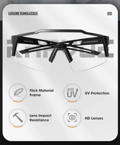 Kapvoe Fotochromowe okulary rowerowe dla mężczyzn Okulary modowe Rower górski Rower szosowy Okulary do jazdy na świeżym powietrzu Okulary sportowe MTB