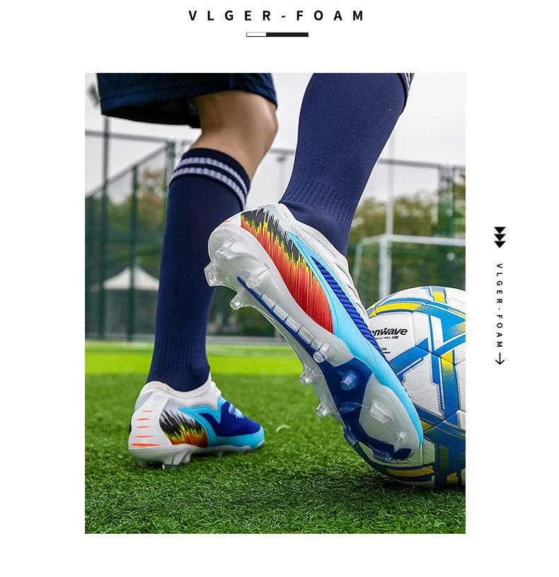 New Men Soccer Shoes Cleats Women Professional Football Boots Training Outdoor Durable Firm Ground Lightweight Adult Rugby