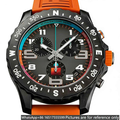 45mm luxury men's watch, made of 904L steel, Quartz movement-b