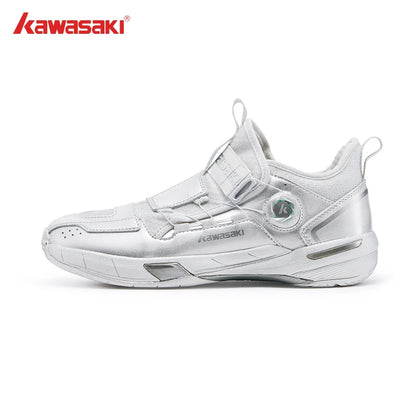 Kawasaki CROSS SPACE MID 2.0 Badminton Shoes Upgraded Shock-absorbing Auto Knob Professional Sport Shoes Men 2024 New