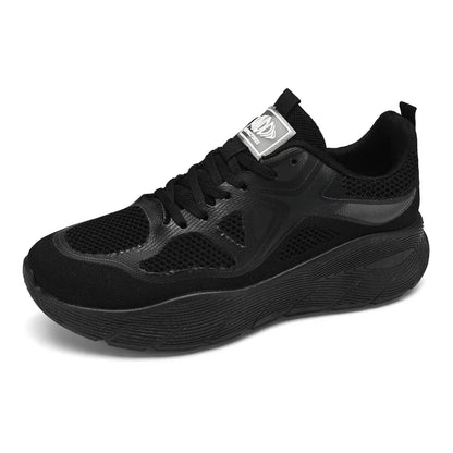 Fashion Platform Men's Running Shoes Trendy Casual Knit Breathable Orange Sneakers Men Outdoor Sports Non-Slip Jogging Shoes Men