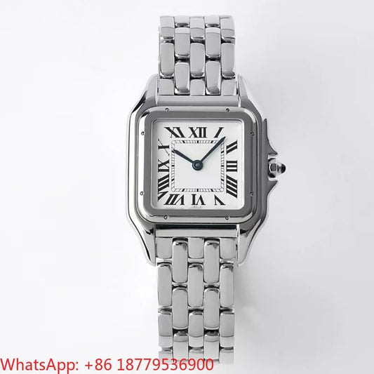 2026 Custom Women Luxury Brand Square Roman Dial Gold And Silver Women's Steel With Diamond Case Quartz Movement Watches