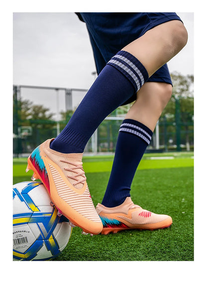 New Men Soccer Shoes Cleats Women Professional Football Boots Training Outdoor Durable Firm Ground Lightweight Adult Rugby