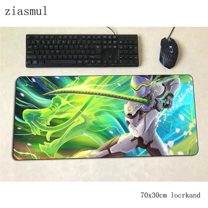 Overwatch podloga za miš za gamere, prekrasna gaming podloga za miš 70x30cm za PC, prijenosno računalo i radni stol, padmouse za igre, estetska gamerska podloga, gamepad