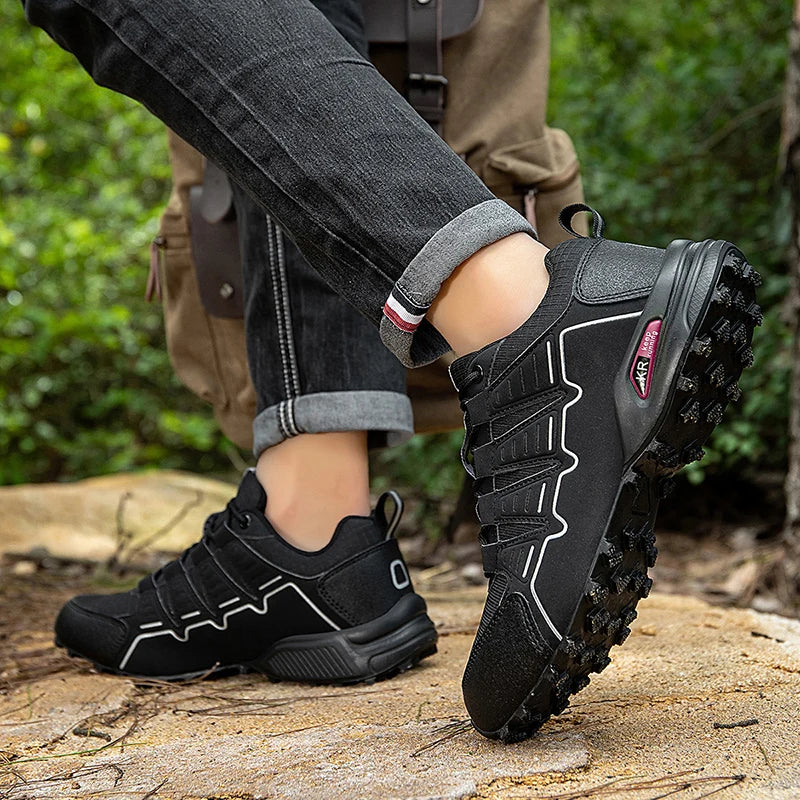 Men's Lockless Cycling Shoes,Outdoor Mountain Cross-Country Non-slip Hiking shoes,Breathable Sports Shoes,Road Cycling Shoes