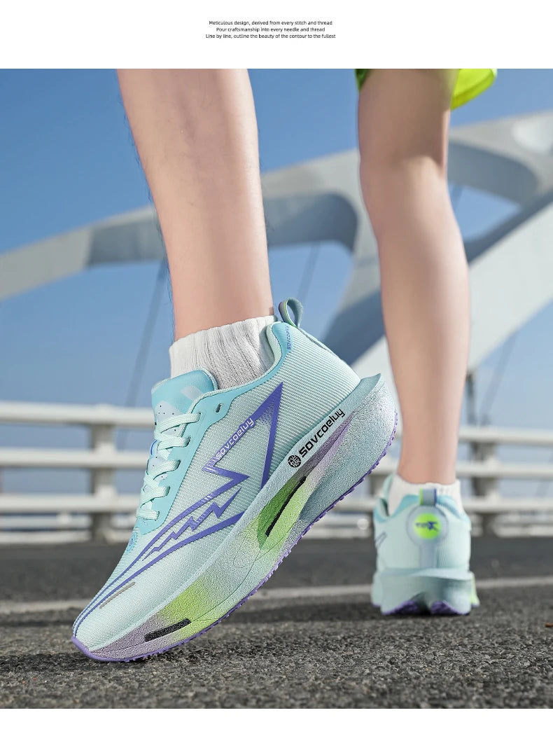2026 löparskor med karbonplatta för maraton, sportiga, andningsbara och lätta sneakers för män och kvinnor, bekväma, halksäkra, avslappnad nyhet