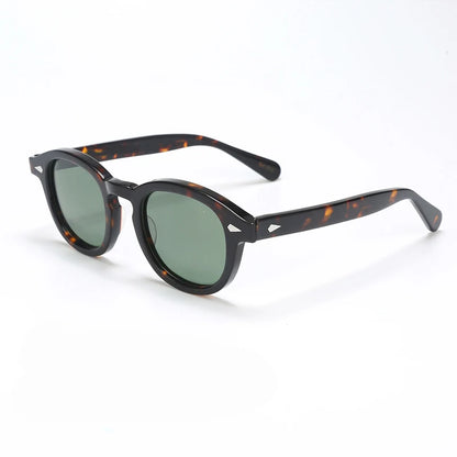 Polarized Sunglasses Men Women Johnny Depp Lemtosh Style Sun Glasses Retro Round Acetate Frame UV400 Lens Oculos