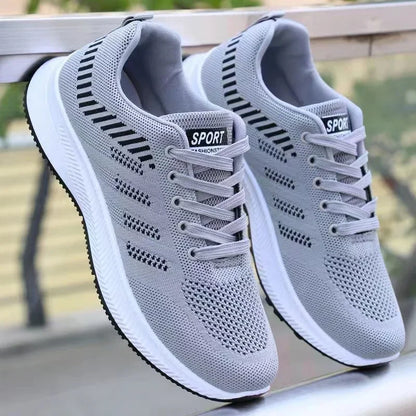 Lässige Herren-Laufschuhe mit rutschfestem Outdoor-Design – graue flache Sportschuhe – schwarze modische, preisgünstige Herrenschuhe