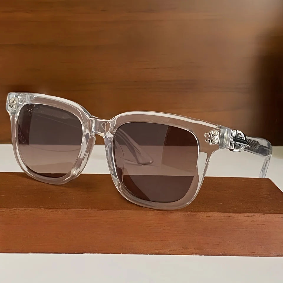 New Men's Fashion Trend Personalized Acetate Sunglasses High Quality Brand Design Retro Luxury UV400 Women's Outdoor Sun Glasses
