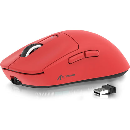 ATTACK SHARK X3 Wireless Gaming Mouse PixArt PAW3395 49g SUPERLIGHT, BT/2.4G Wireless/Wired, 6 Adjustable DPI up to 26000