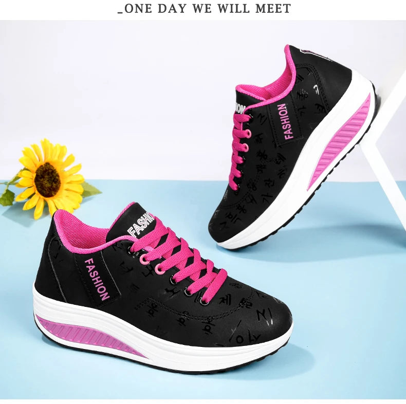 Women’s Sneakers Fashion Women’s Vulcanized Shoes High-Quality Flats Shoes for Women Walking Platform Plus Size Zapatillas Mujer