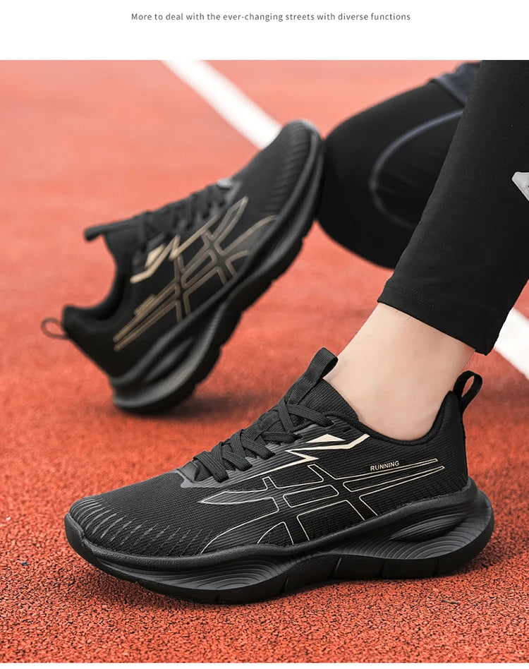 Men's and Women's EVA Sole Mesh Upper Breathable Running Shoes Soft Shock-Absorbing Sports Shoes Unisex Lightweight Sneakers
