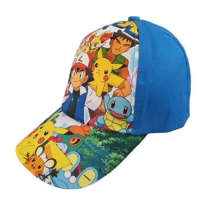 Anime Figure Pokemon Baseball Cap Pikachu Hat Adjustable Pokemon Cosplay Hip Hop Cartoon Adult Hats Boy Girl Kids Birthday Gifts