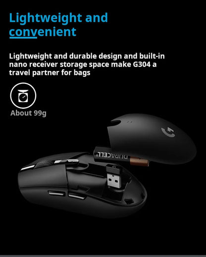 Logitech G304 LIGHTSPEED trådløs gamingmus, let og bærbar mus med makro til Jedi Survival, FPS, League of Heroes og Eat Chicken
