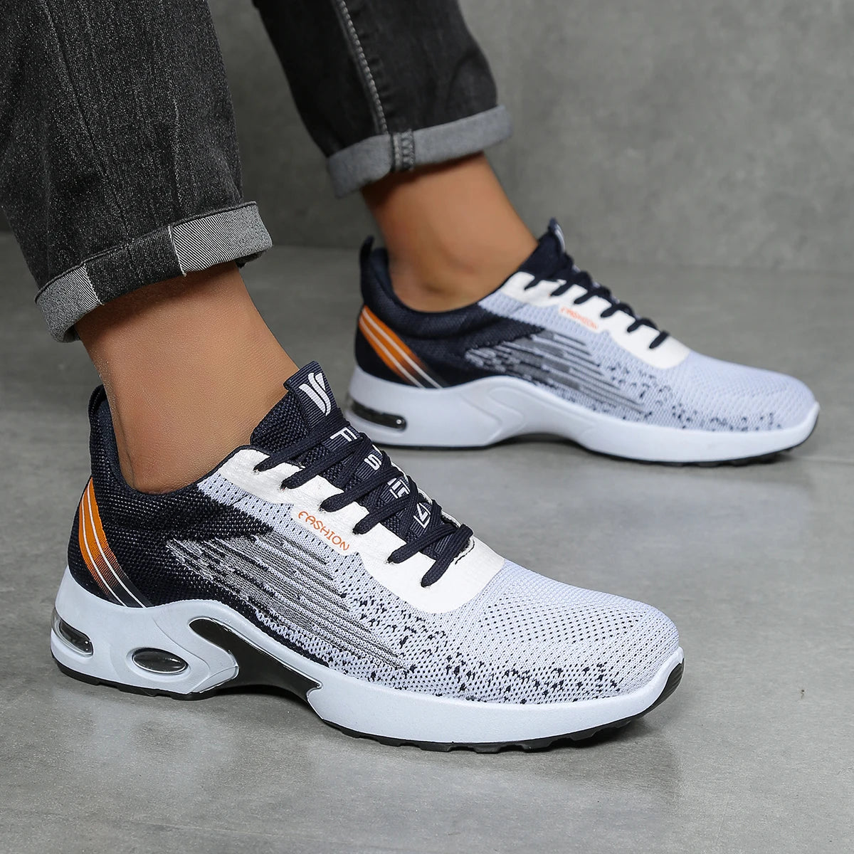 Men's shoes Autumn Men's casual shoes: Fashionable versatile breathable mesh casual sports shoes Affordable Free shipping