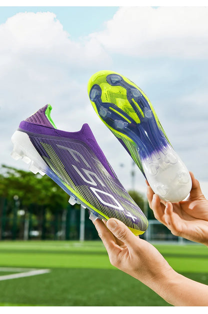 New Men Football Boots Match Grass Cleats High-quality Soccer Shoes Futsal Sneakers Non-Slip Indoor Hot-selling High-top Outdoor