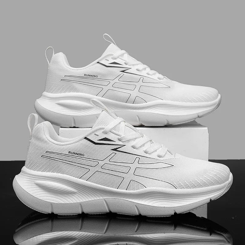 Men's and Women's EVA Sole Mesh Upper Breathable Running Shoes Soft Shock-Absorbing Sports Shoes Unisex Lightweight Sneakers