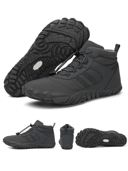 Bottes de randonnée d'hiver pour hommes, chaussures de randonnée imperméables en fourrure, baskets à cheville, chaussures de travail d'extérieur en fourrure, bottes de neige pour femmes, grande taille 47