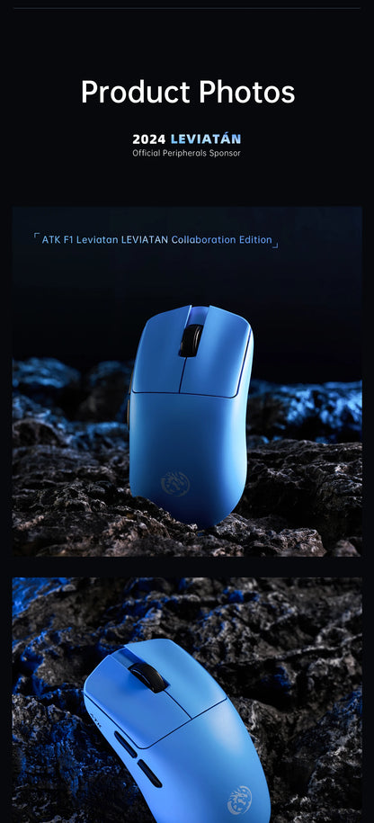 Mouse da gaming wireless ATK BlazingSky F1 Extreme PAW3950 Ultra Dual-Mode 8000Hz 35g leggero per e-sport FPS