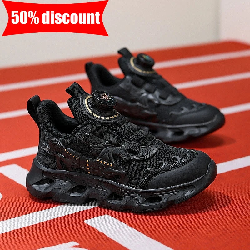 Zapatillas deportivas infantiles de malla a la moda, para estudiantes, con amortiguación, transpirables, antideslizantes y perfectas para entrenamiento y running diario en el campus