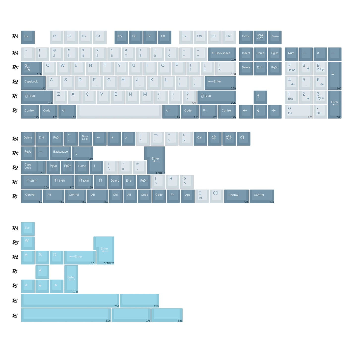 KBDiy 174 tasti/set keycap PBT GMK Apollo double shot minimalisti profilo ISO Cherry per tastiera meccanica da gaming compatibile MX