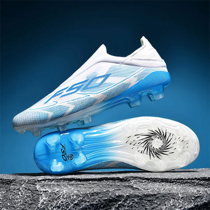 Nouvelles chaussures de football pour hommes, mi-hautes, légères, très vendues, pour l'entraînement sur herbe, antidérapantes, crampons de haute qualité pour l'extérieur.