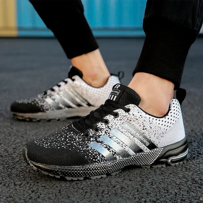 Men's and Women's Flats Fashion Casual Sneakers Couple Walking Shoes Plus Size 36-48 Breathable Fitness Running Shoes Men Shoes