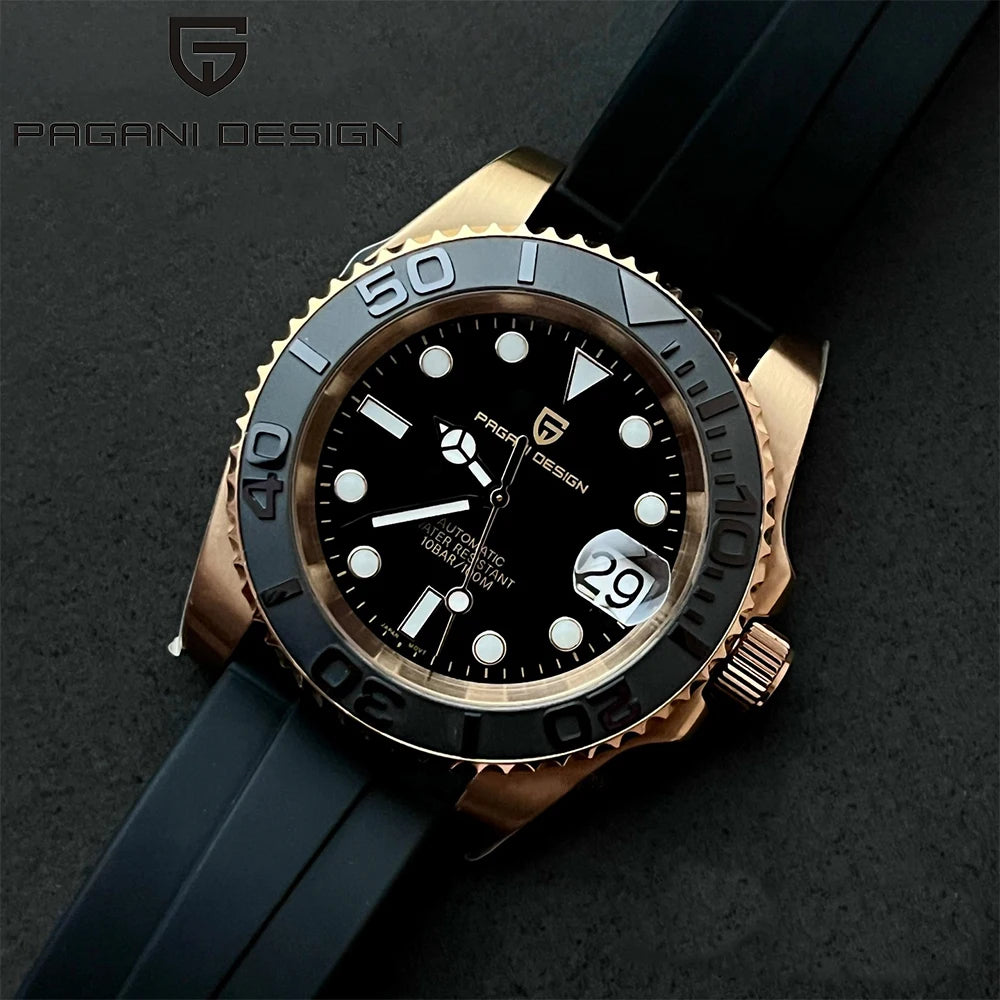 PAGANI DESIGN V2 Japan movement Luxury Men Mechanical Watch 40MM Ceramic bezel AR Coated Sapphire Glass Automatic Watch For Men