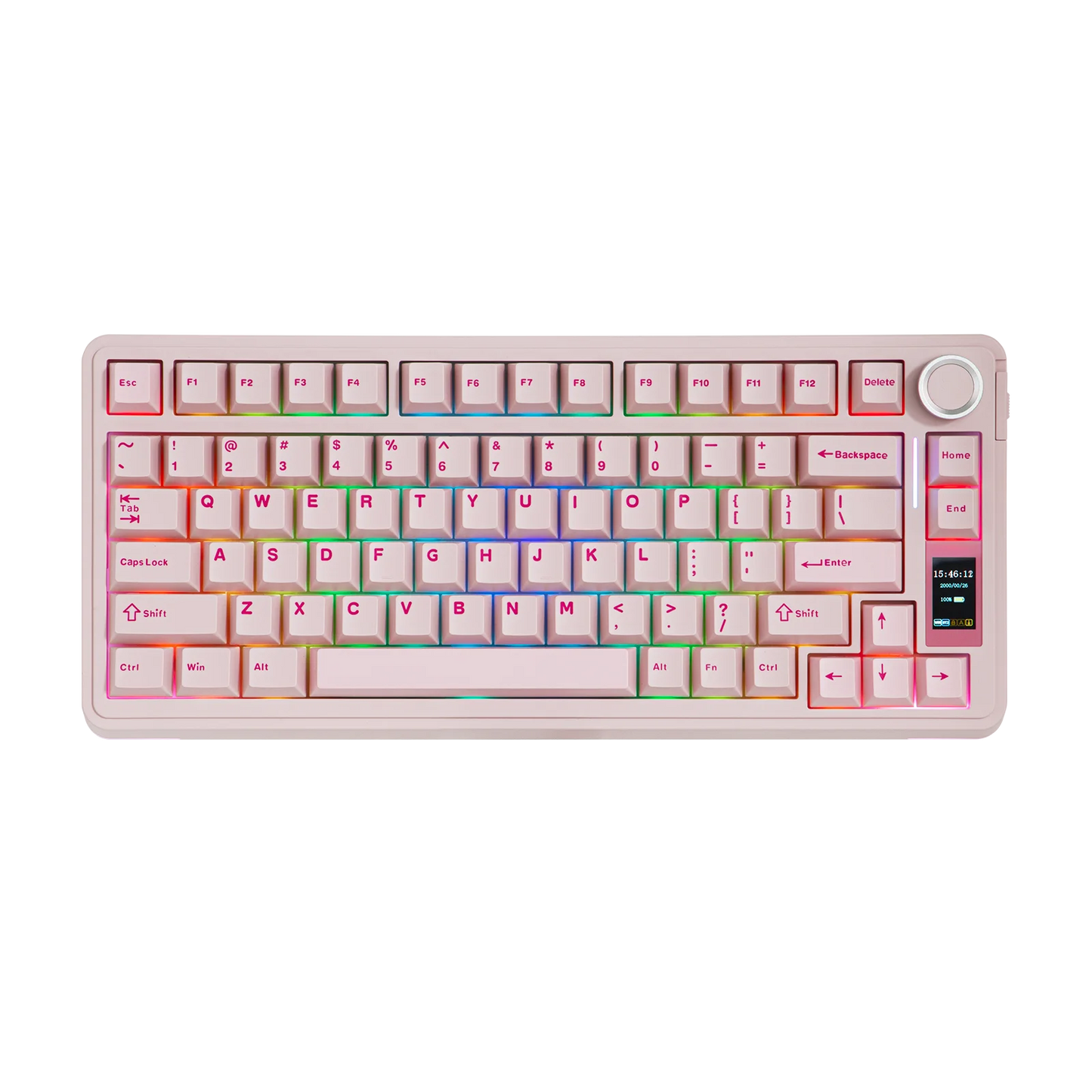 EPOMAKER X AULA EA75 MAX 75% ANSI US Layout Hot-Swap Gasket Wired/BT/2.4GHz Wireless Mechanical Keyboard with Screen & Knob
