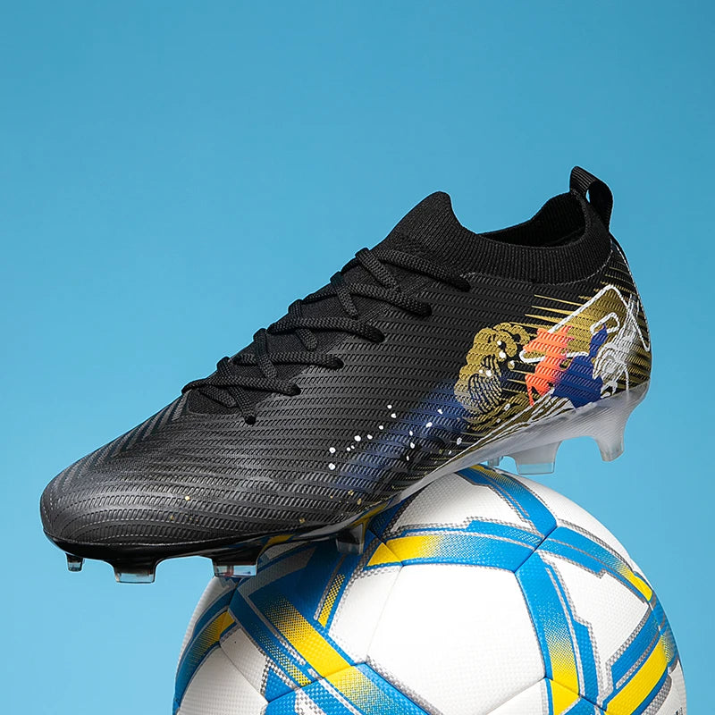 Novas Chuteiras de Futebol para Homem, Chuteiras de Futebol FG Antiderrapantes para Treino, Chuteiras de Futebol com Pitões Longos para Jogo, Ultraleves, Exterior, Dropshipping