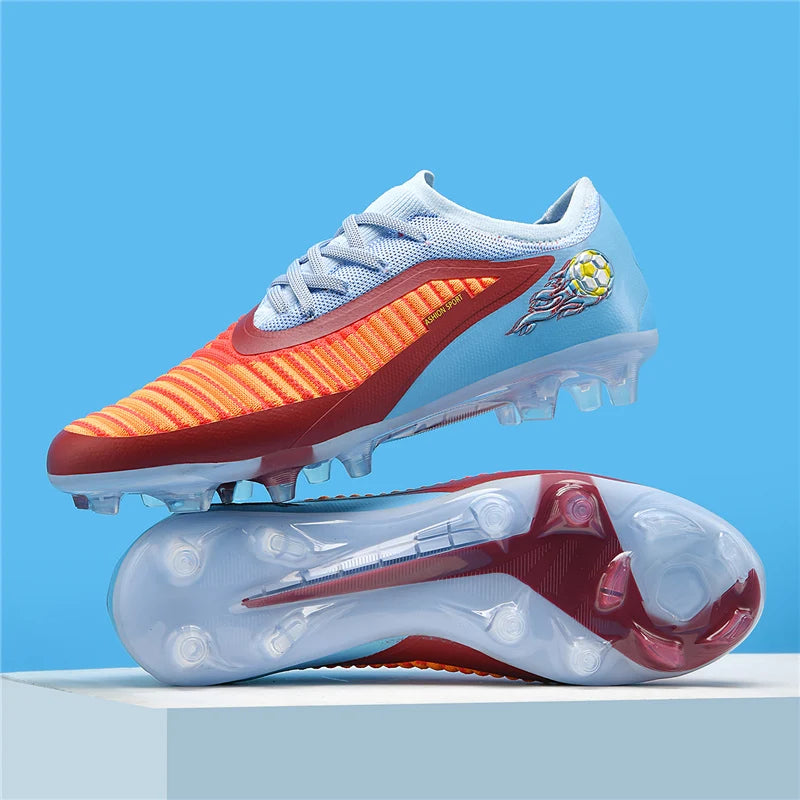 New Men Soccer Shoes Adult Non Slip Football Boots Outdoor Sport Boys Long Spikes Training Cleats Breathable Match Comfortable