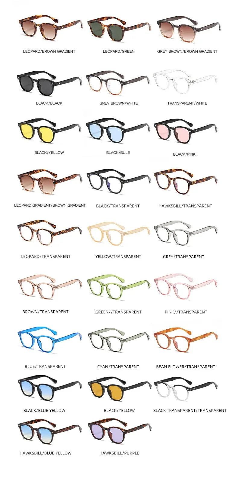 JNPCXI New Retro Round Sunglasses Women Yellow Fashion Rivets Decoration Shades UV400 Men Punk Sun Glasses
