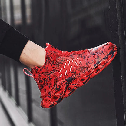 Męskie buty sportowe z miękką podeszwą, antypoślizgowe, odporne na zużycie, sprężyste, z nowej skóry, oddychające, wygodne, modne, sznurowane buty do biegania na świeżym powietrzu
