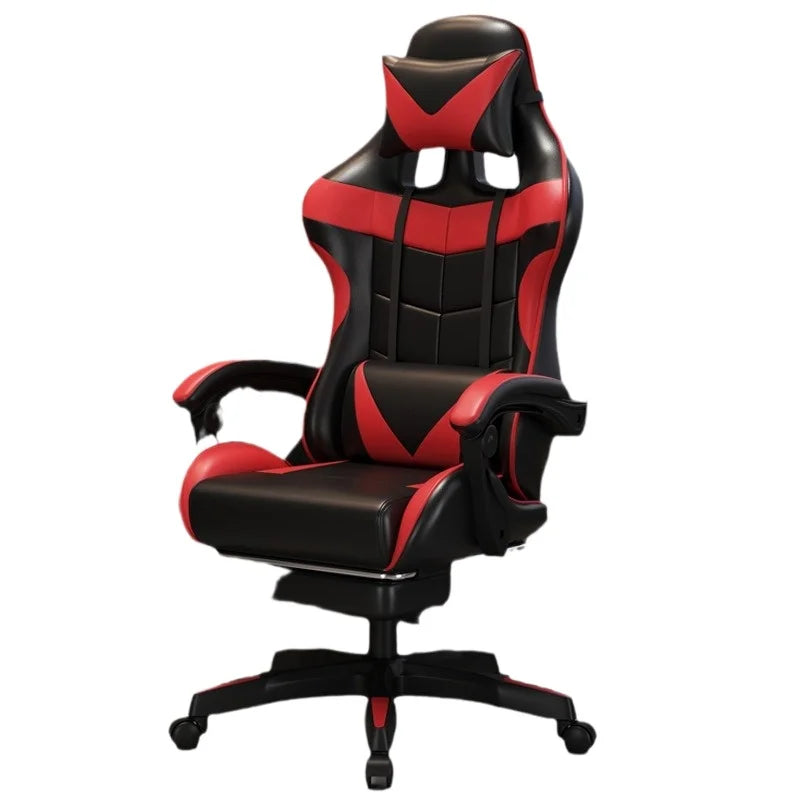 Gaming Chair for Home Office Internet Cafe Computer Swivel Chair with Elastic Back Support for Streamers Ergonomic Long