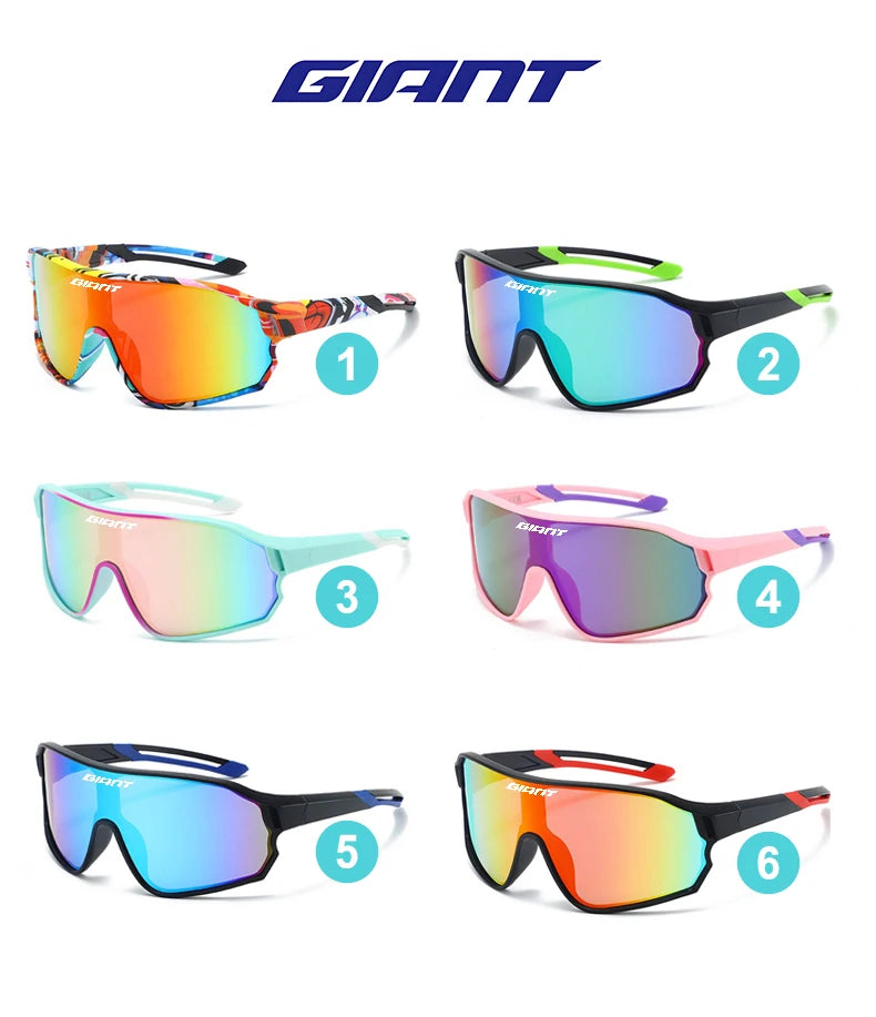 Okulary rowerowe GIANT dla mężczyzn i kobiet, UV400, z soczewkami HD REVO zapobiegającymi parowaniu, certyfikowane zgodnie z normami CE/ANSI, w stylu Cateye, do rowerów MTB i szosowych
