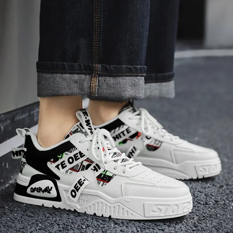 Skateboard Herresko Sommersneakers Læder Casual Mode Udendørs Løb Sport Vandreture Tennis Platform Designer Luksus