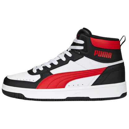 Baskets Puma Rebound Joy, confortables, polyvalentes, durables, offrant un bon maintien, mi-hautes, blanches, 374765-22