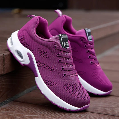 Femmes plate-forme espadrilles décontractées chaussures maille respirant chaussures de course gros sport d'été Tenis chaussures 2024 luxe vulcaniser chaussures