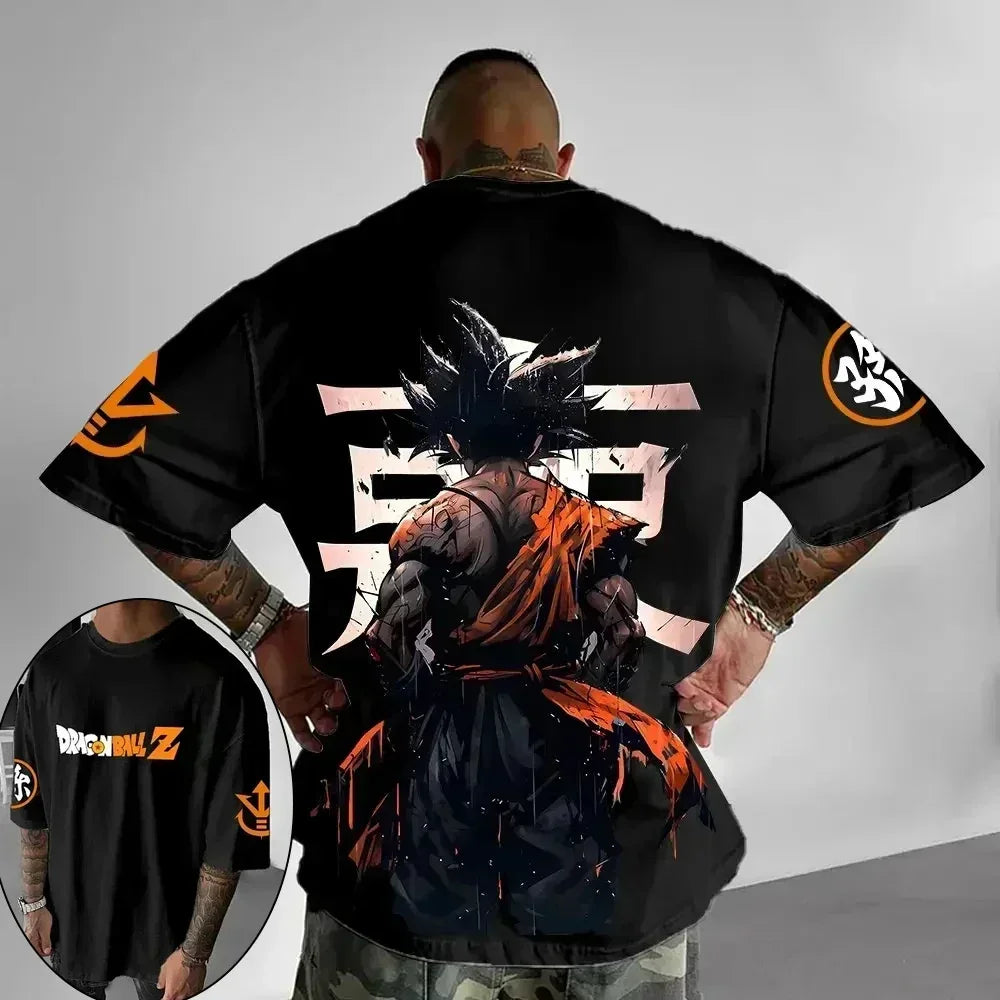 Dragon Ball japán anime-mintás férfi póló, Majin Buu, fiúknak és gyerekeknek, Harajuku, rövid ujjú, Goku póló, nyári ruházat