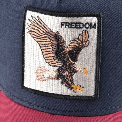 Modische Trucker-Caps mit besticktem Ziegen-Patch, Vier-Jahreszeiten-Snapback-Baseballcap für Herren und Damen, verstellbare Schirmmütze